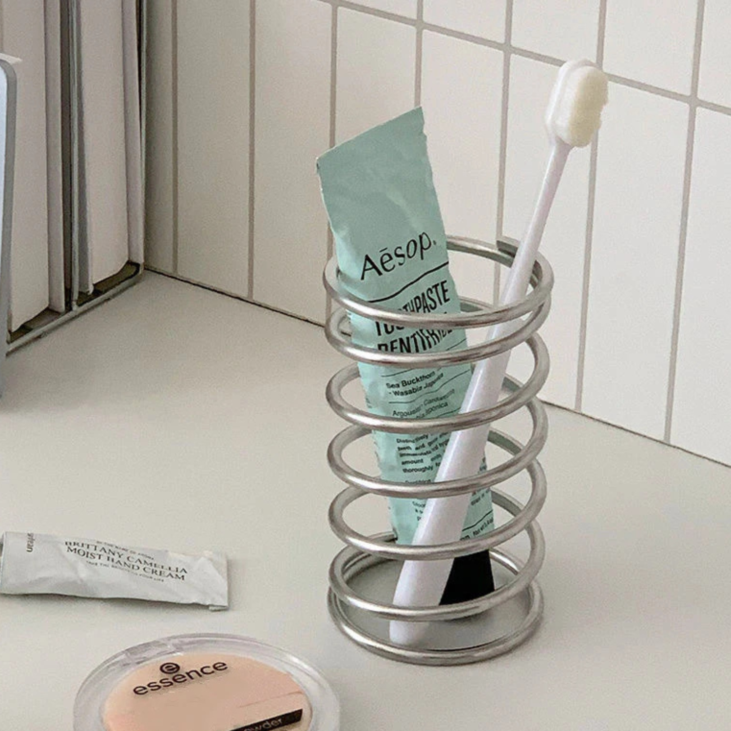 Smile Station Stainless Steel Toothbrush Holder