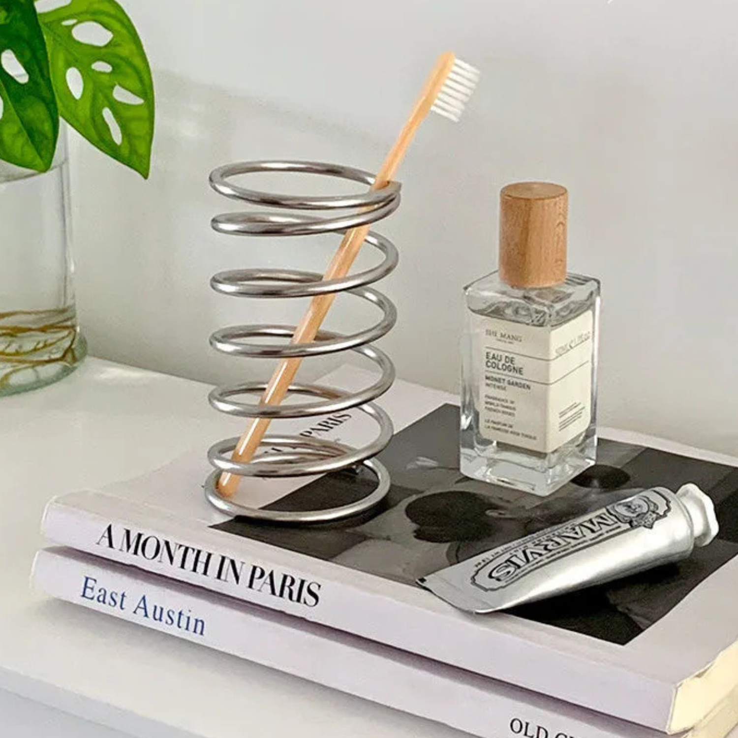 Smile Station Stainless Steel Toothbrush Holder