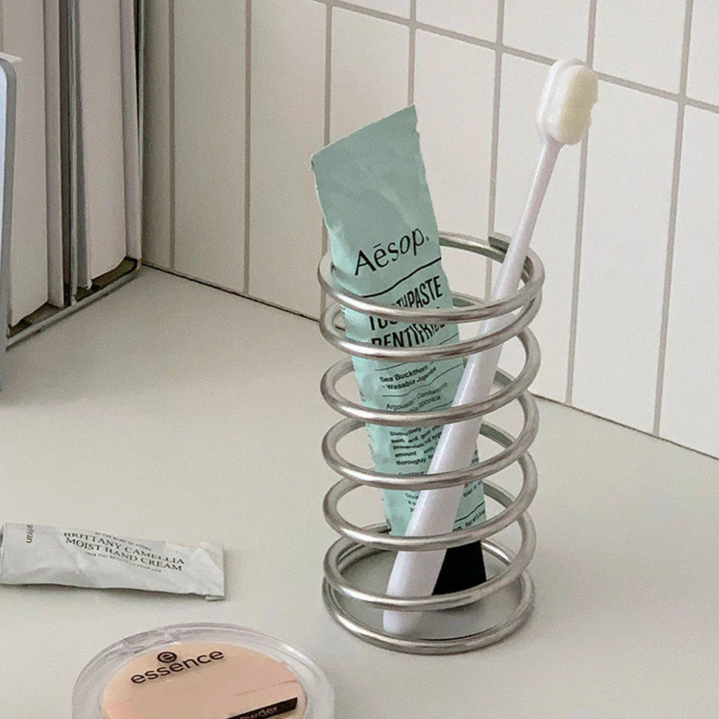 Smile Station Stainless Steel Toothbrush Holder