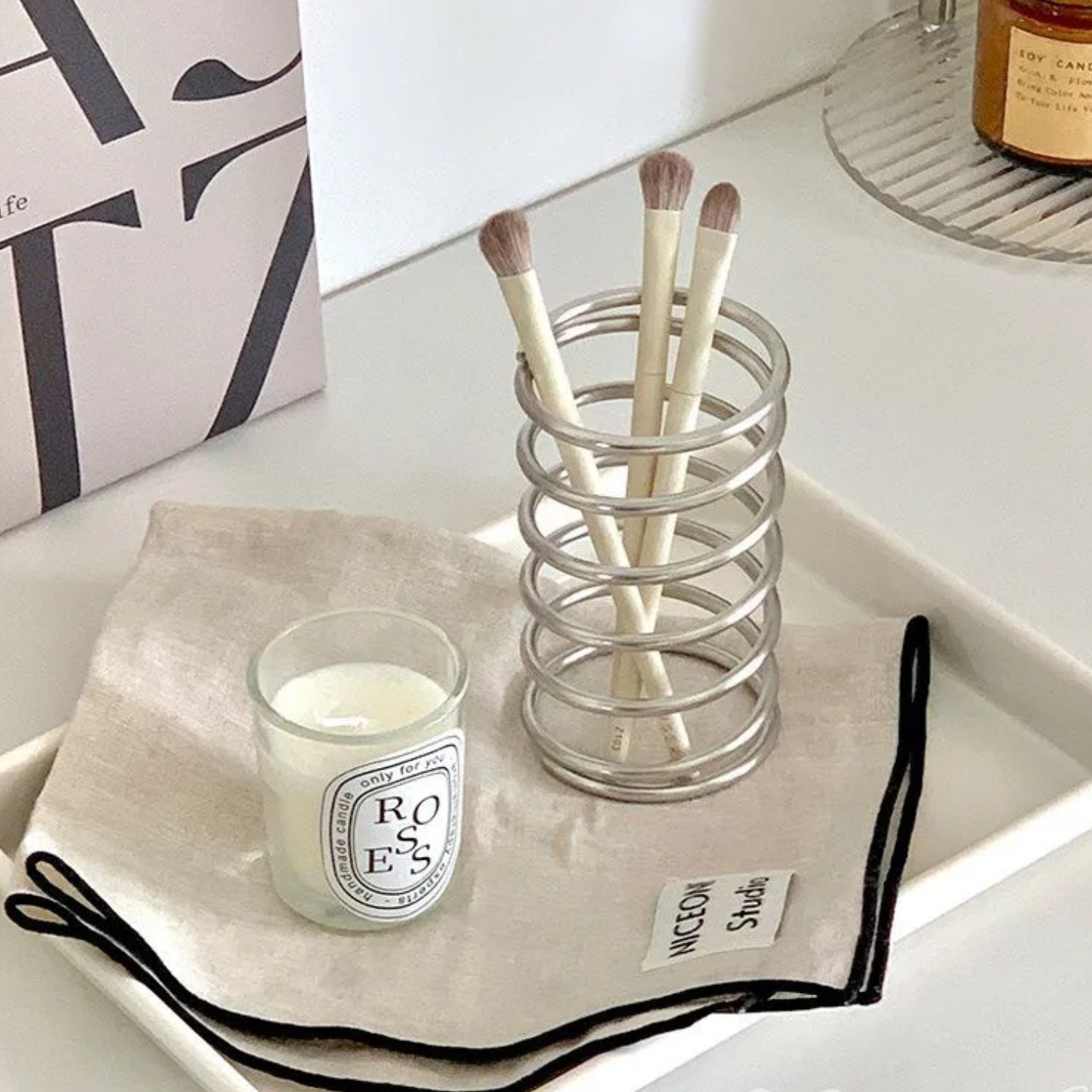 Smile Station Stainless Steel Toothbrush Holder
